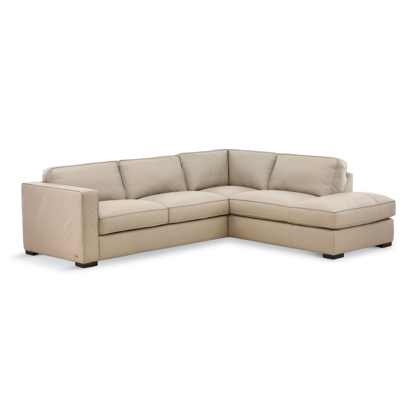 Copenhagen 2-Piece Leather Sectional with Chaise