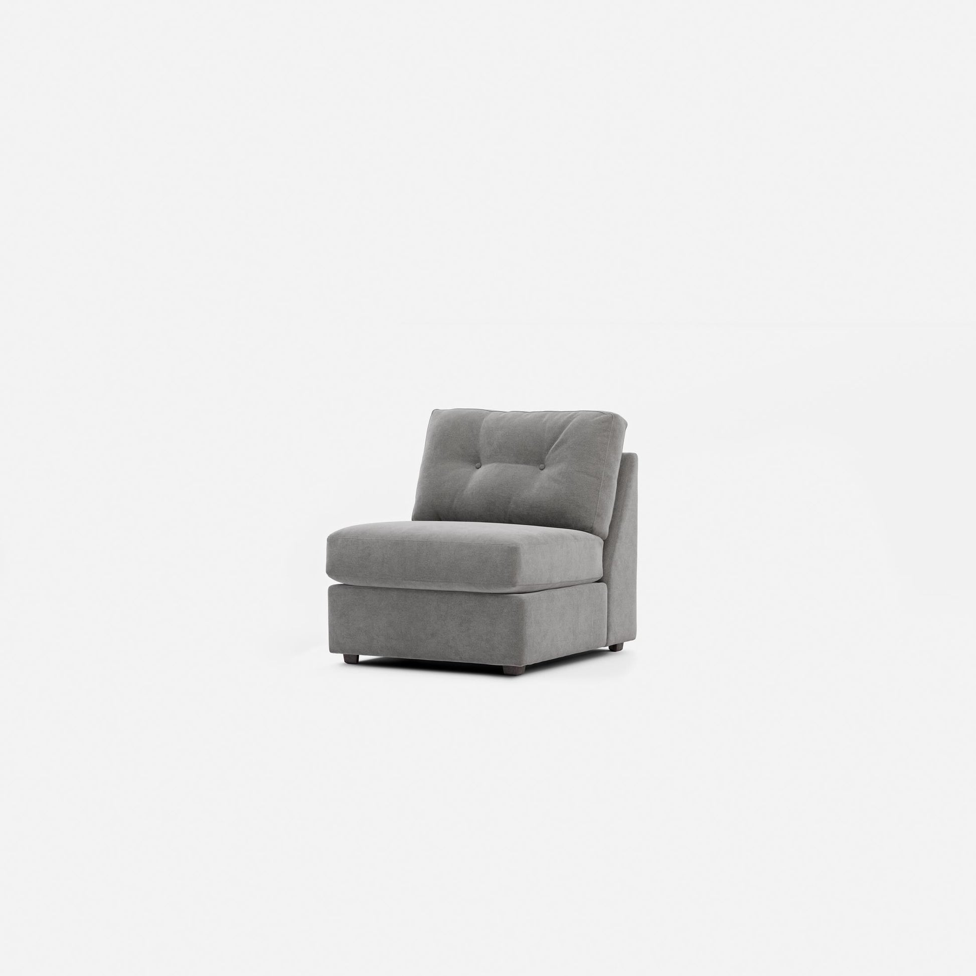 Modular One Armless Chair - Granite