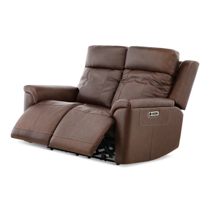 Adrian Leather Power Reclining Loveseat