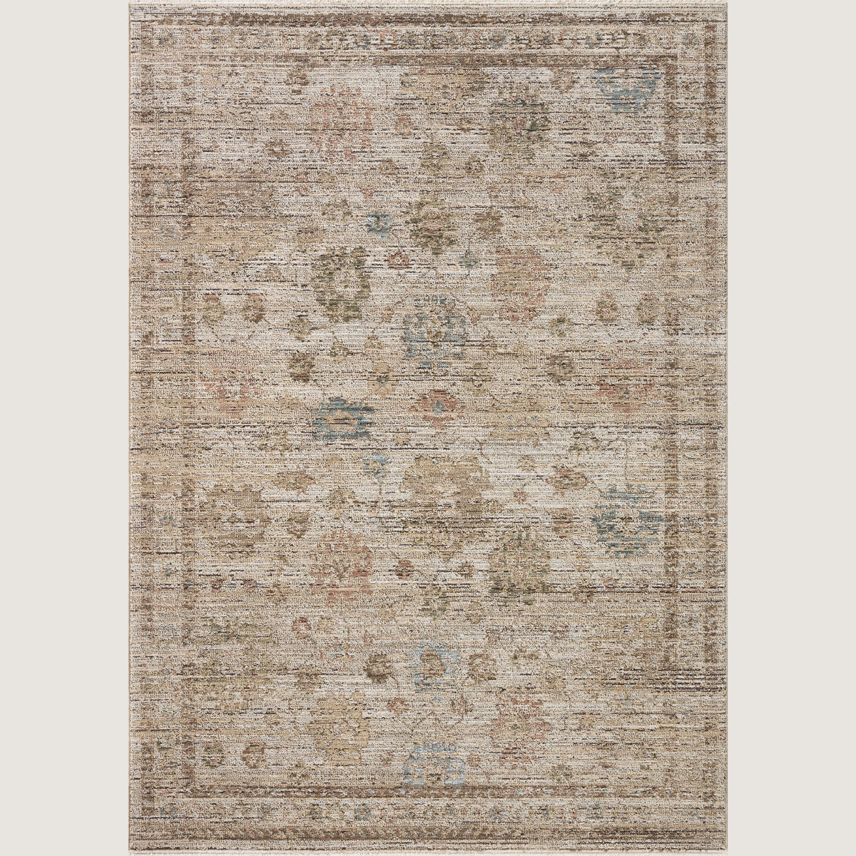 Priscilla Ivory/Multi-Colored Rug 9'3" x 13'
