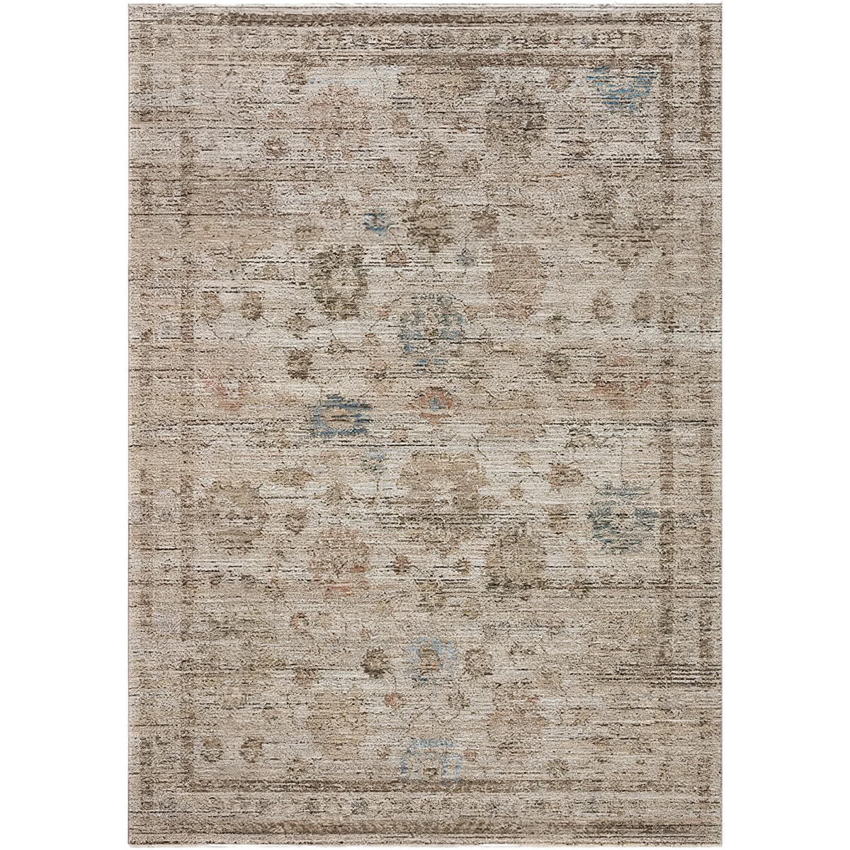 Priscilla Ivory/Multi-Colored Rug 9'3" x 13'