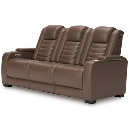 High Impact Leather Power Reclining Sofa