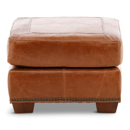 Park Avenue Leather Ottoman