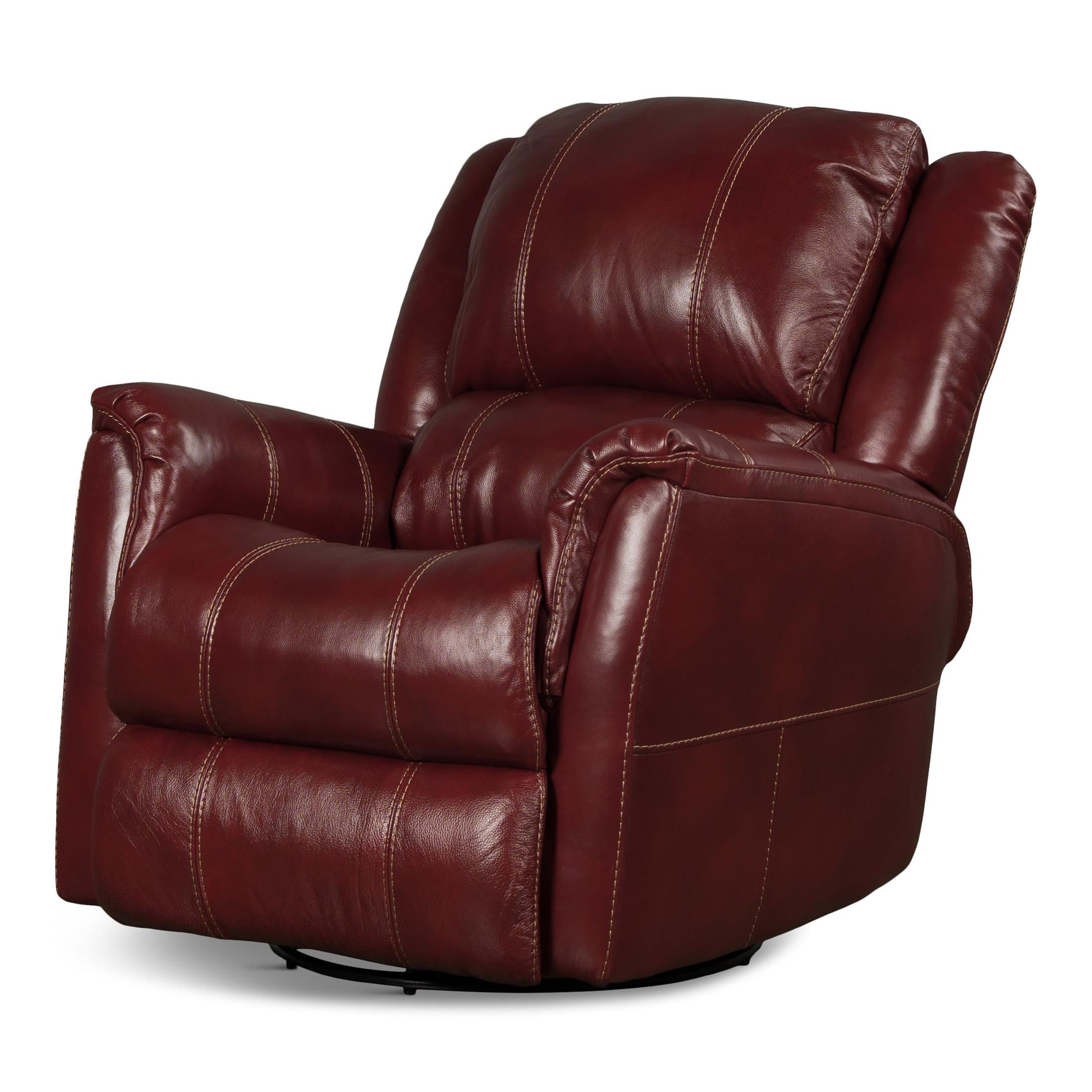 Delia Swivel Glider Leather Recliner