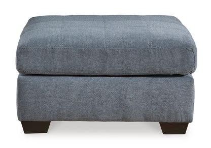 Marleton Oversized Accent Ottoman Denim