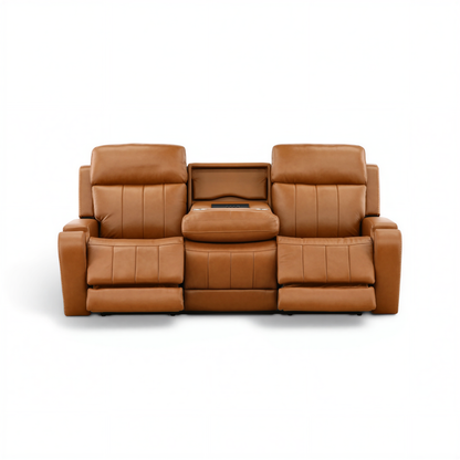 Hampton Leather Home Theater Sofa