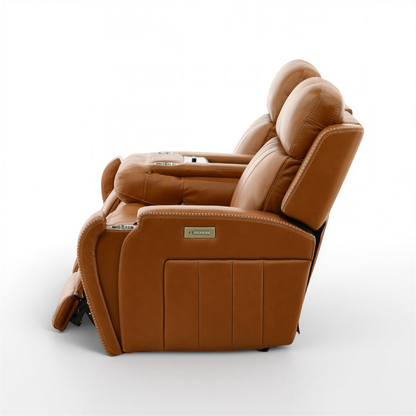 Hampton Leather Home Theater Sofa