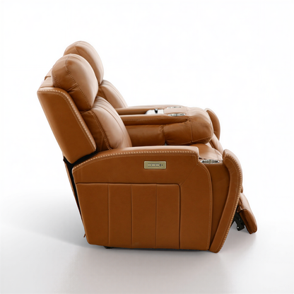 Hampton Leather Home Theater Sofa