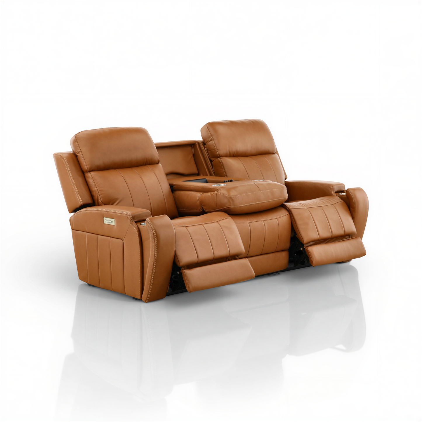 Hampton Leather Home Theater Sofa