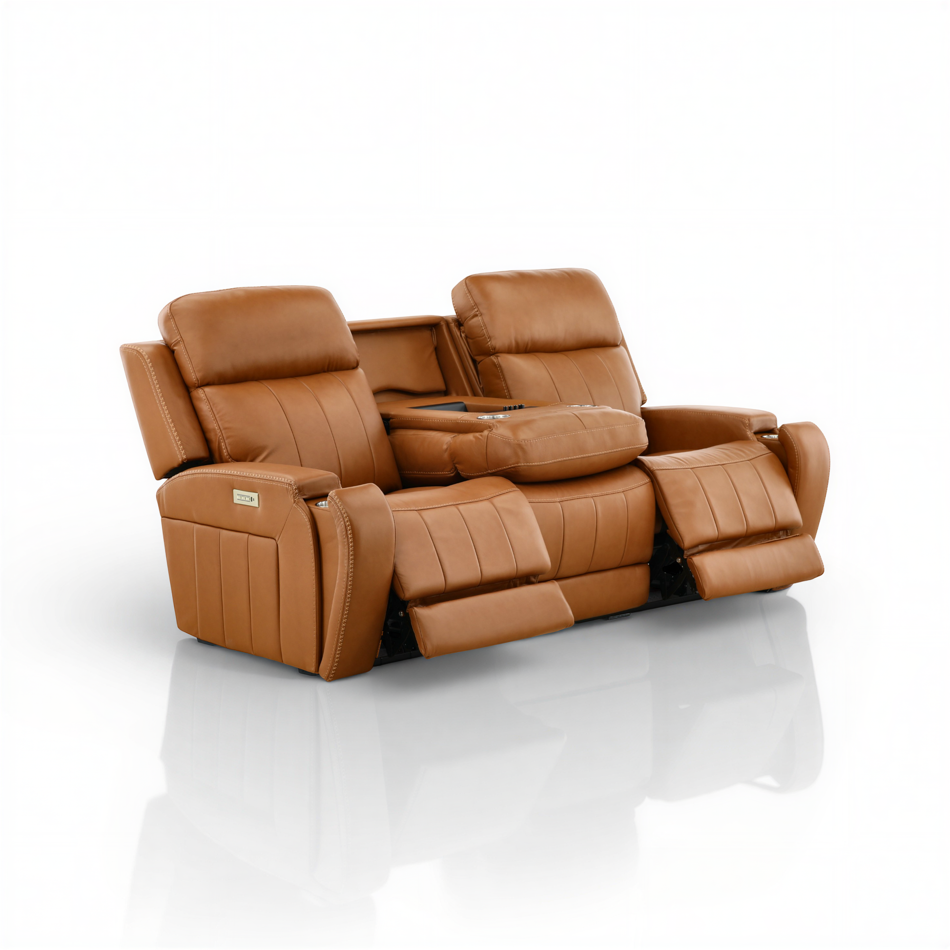 Hampton Leather Home Theater Sofa