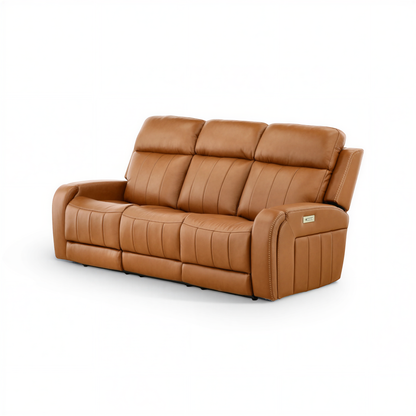 Hampton Leather Home Theater Sofa