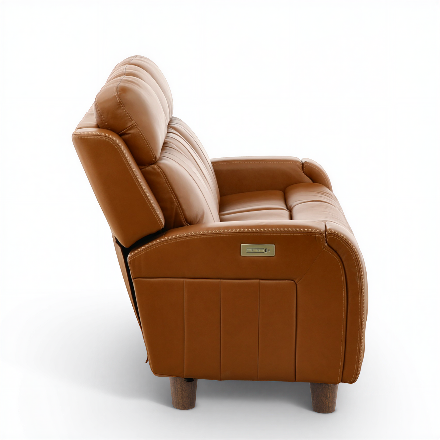 Hampton Leather Home Theater Sofa