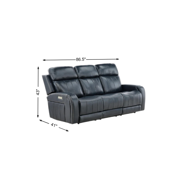 Hampton Leather Home Theater Sofa