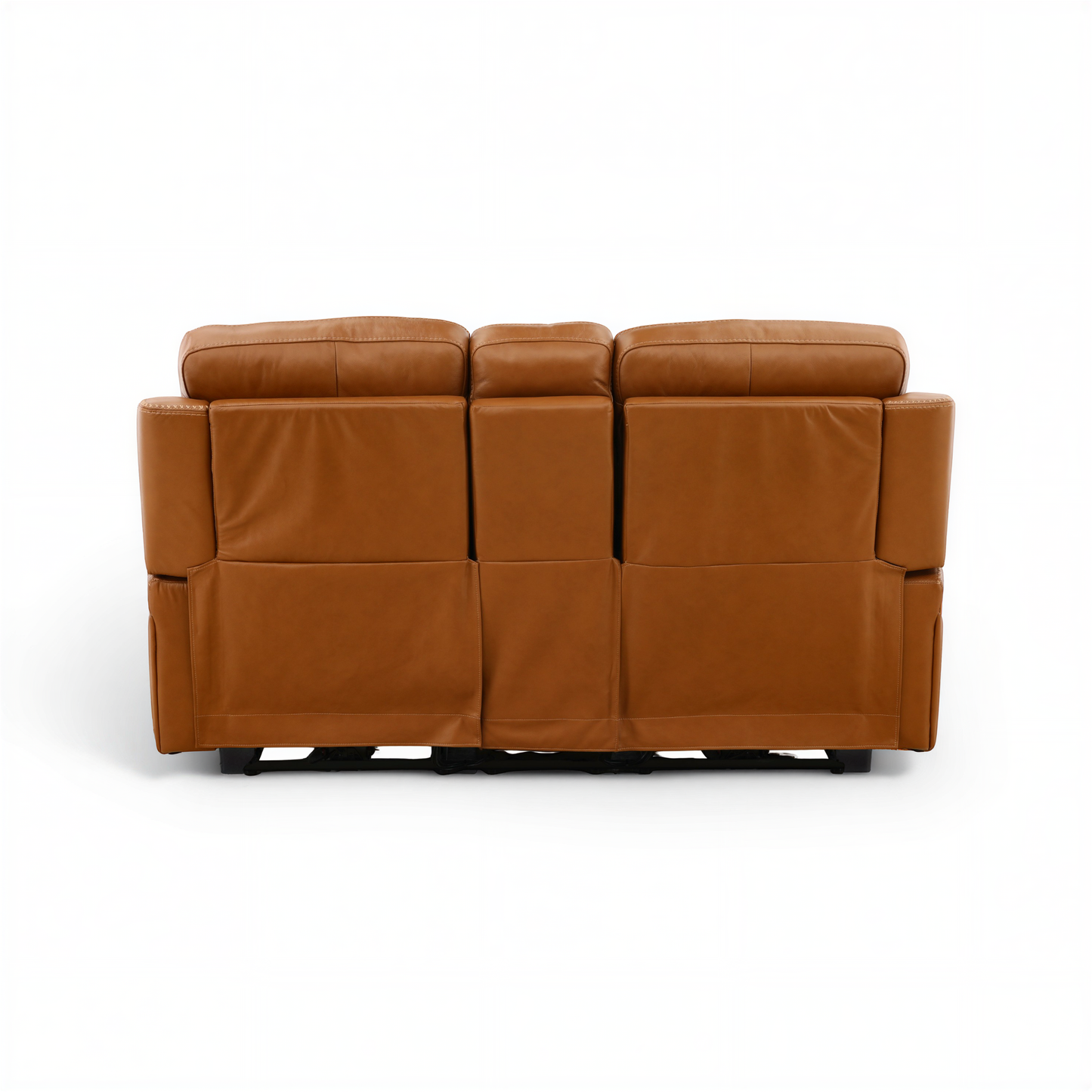 Hampton Leather Home Theater Console Loveseat