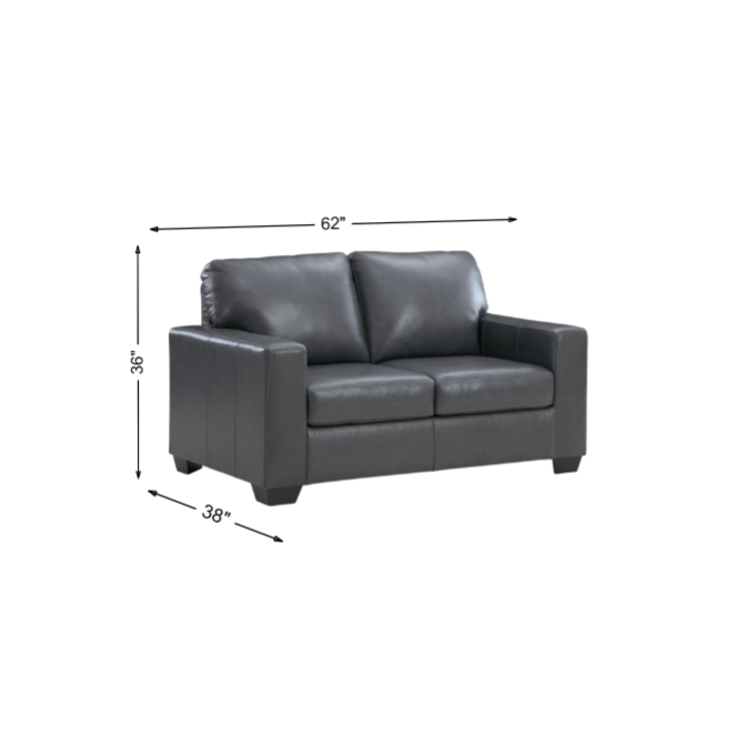 Bolsena Leather Loveseat