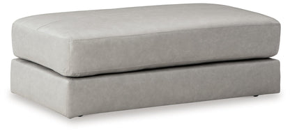 Amiata Oversized Leather Accent Ottoman