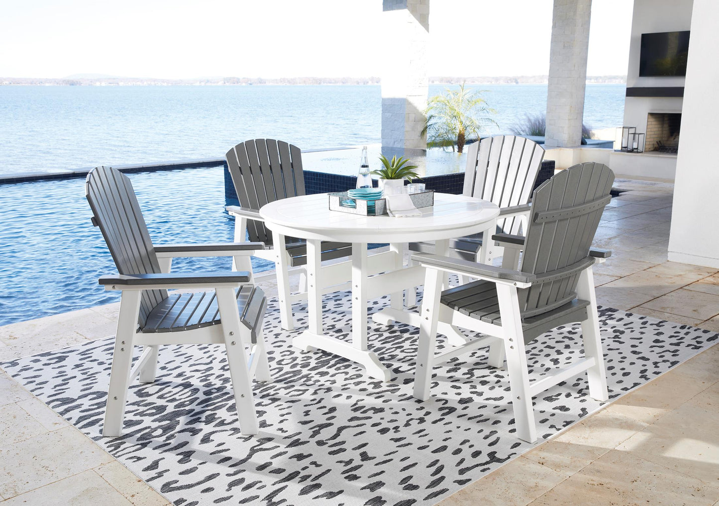 Crescent Luxe Outdoor Dining Table