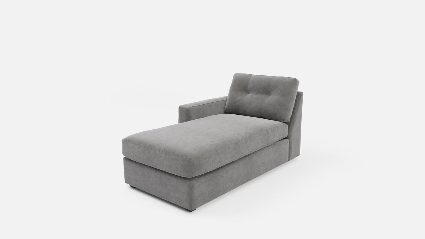 Modular One Left Arm Facing Chaise - Granite