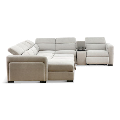 Tuscany 6-Piece Power Reclining Left-Facing Sectional Chaise