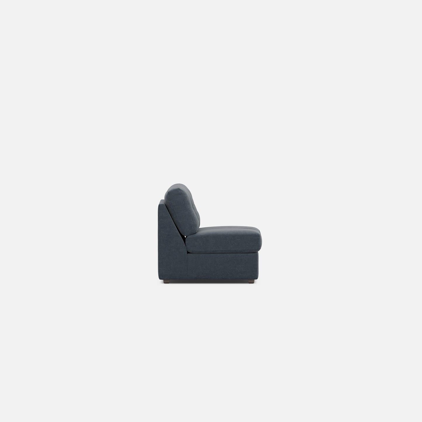 Modular One Armless Full Innerspring Sleeper Sofa - Navy