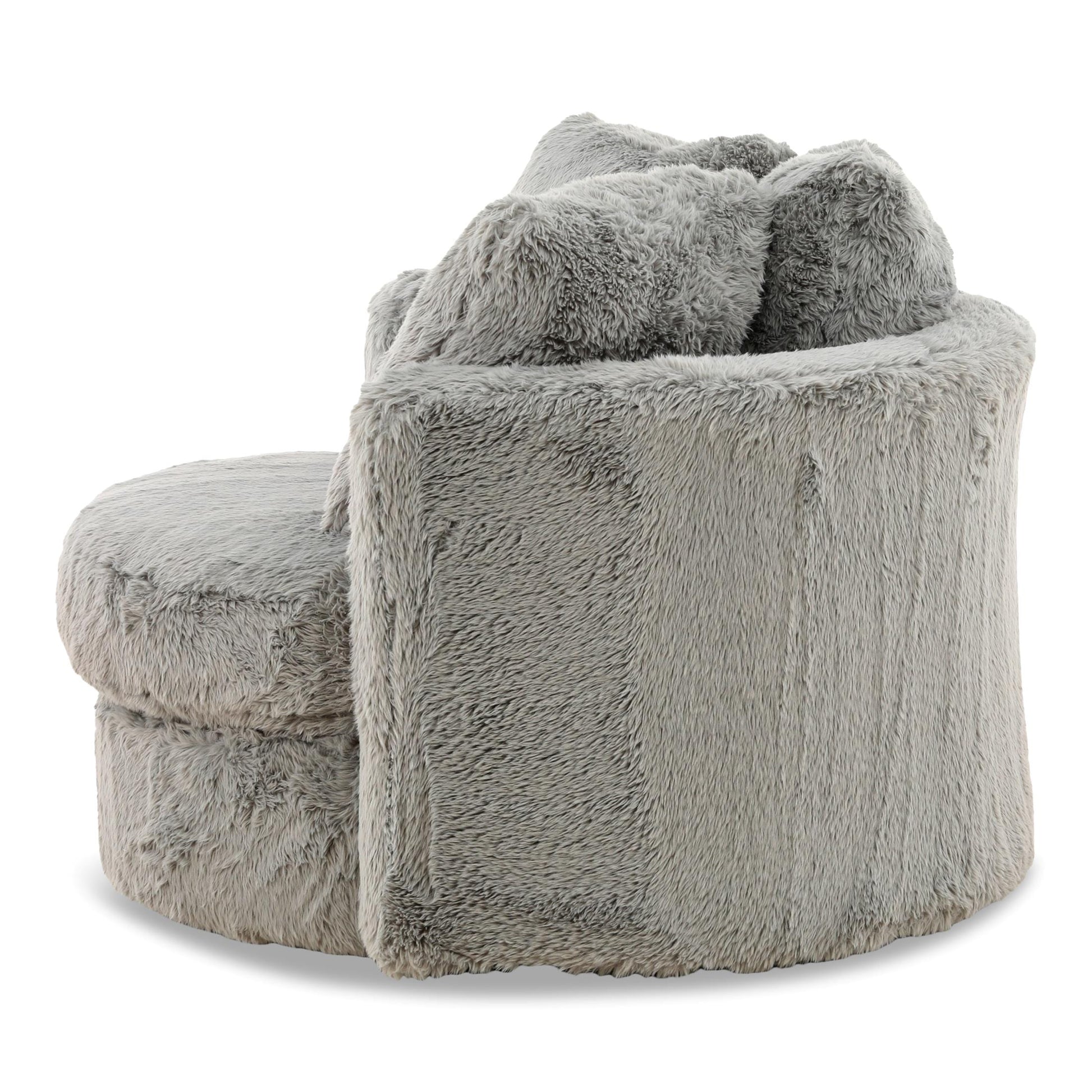 Vail Fur Swivel Chair