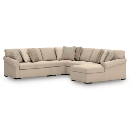 LadyMae 5-Piece Sectional with Chaise Right-Facing