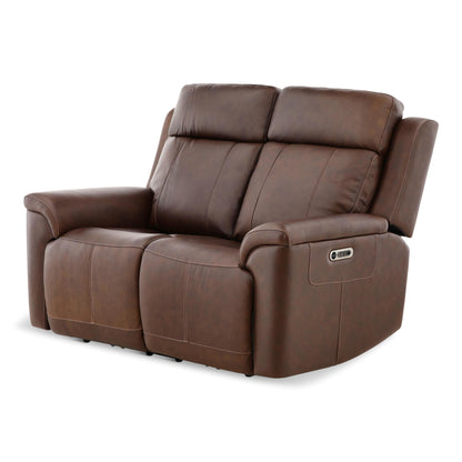 Adrian Leather Power Reclining Loveseat