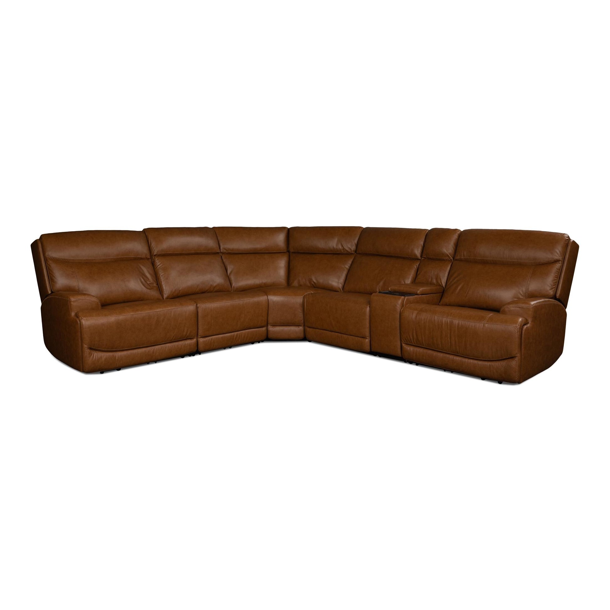 Medora 6-Piece Leather Power Reclining Sectional