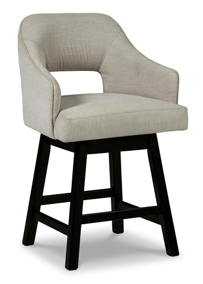 Tallenger Counter Height Upholstered Swivel Bar Stool (Set of 2)