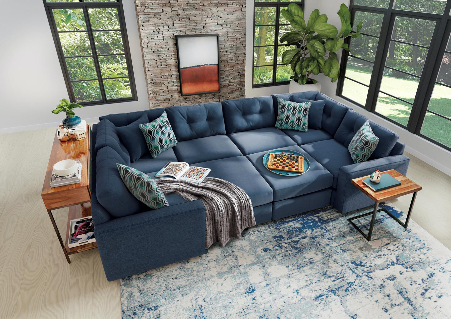 Modular One 6-Piece Sectional - Navy