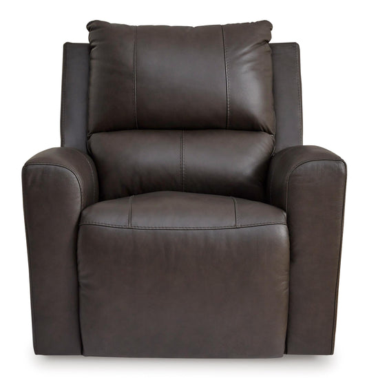 Boxmere Leather Power Rocker Recliner