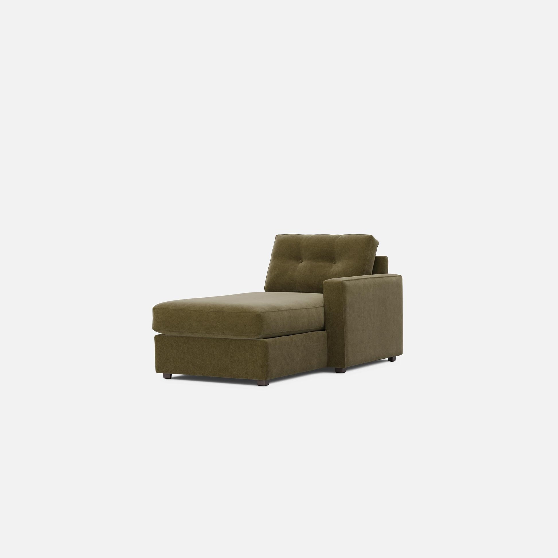 Modular One Right Arm Facing Chaise - Moss