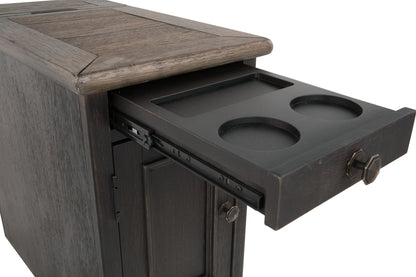 Tyler Creek Chairside End Table with USB Ports and Outlets