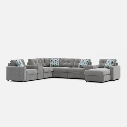 Modular One Right Facing 8-Piece Sectional - Granite