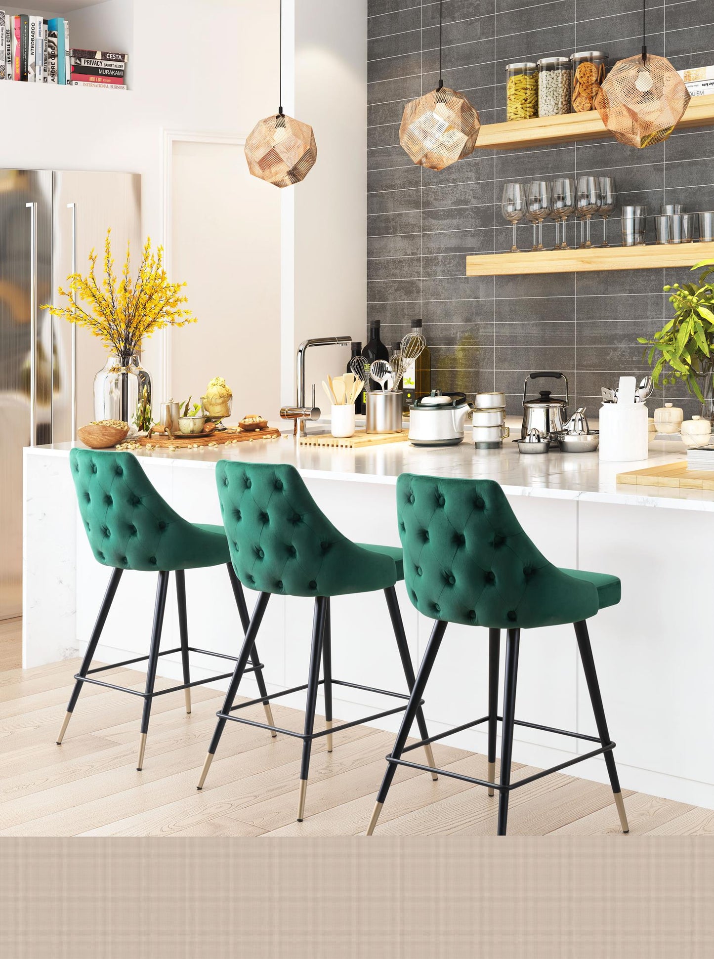 Piccolo Counter Stool Green