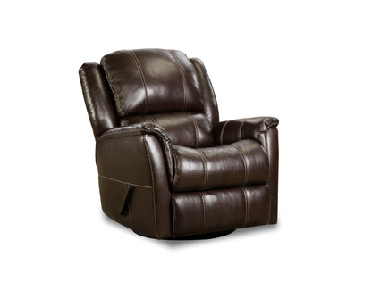 Delia Swivel Glider Leather Recliner