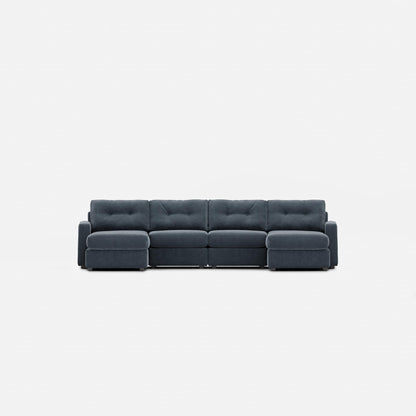 Modular One 4-Piece Sectional with Dual Chaise