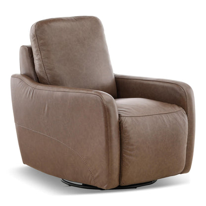 Brea Leather Power Swivel Recliner