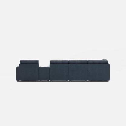 Modular One 8-Piece Sectional Chaise with E-Console