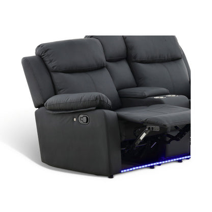 Zeke Reclining Loveseat With LED and Speaker