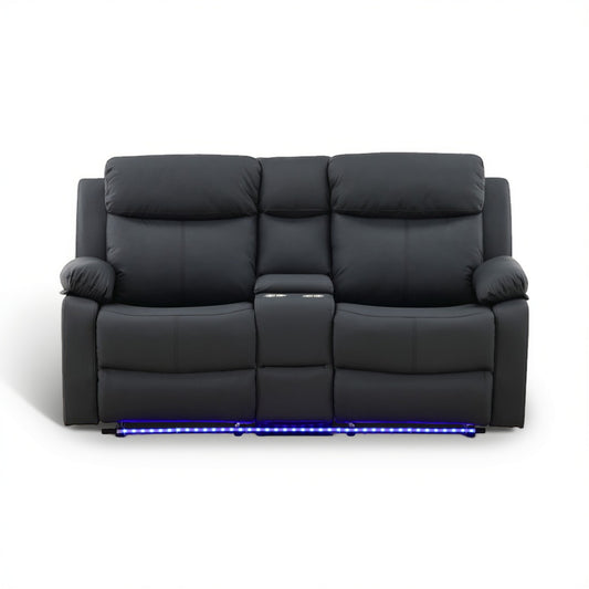 Zeke Reclining Loveseat With LED and Speaker - alternate view