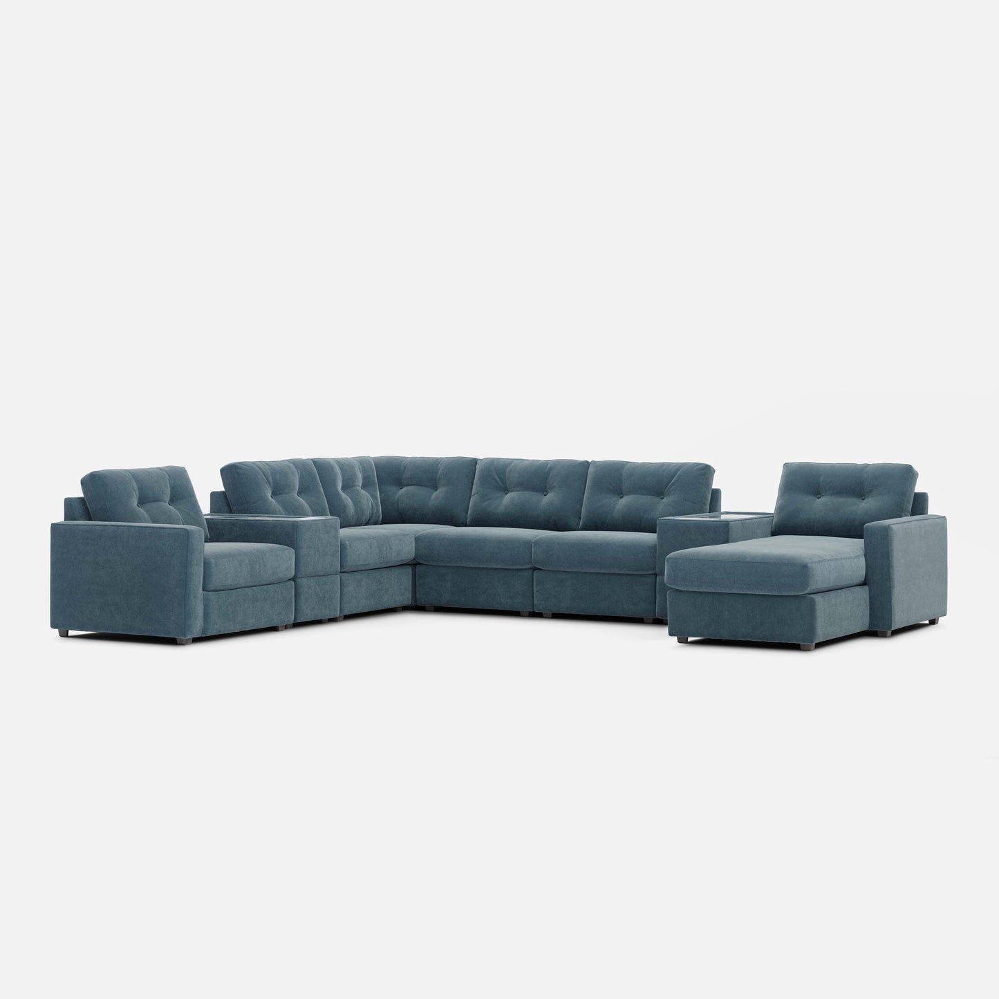 Modular One Right Facing 8-Piece Sectional - Teal