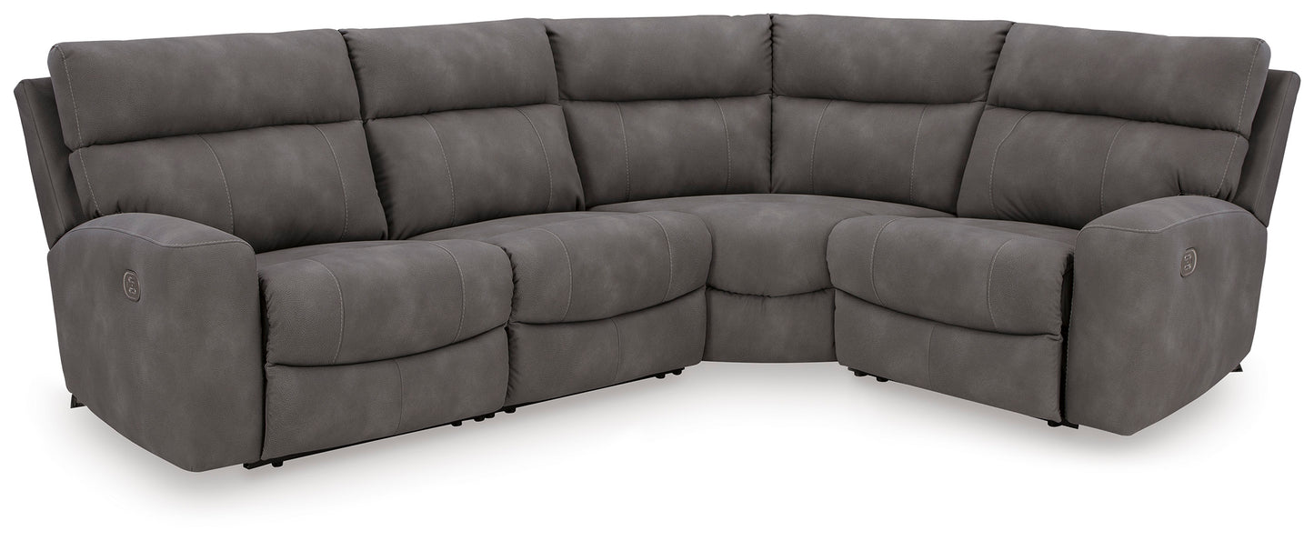 Next-Gen Durapella 4-Piece Power Reclining Sectional Slate