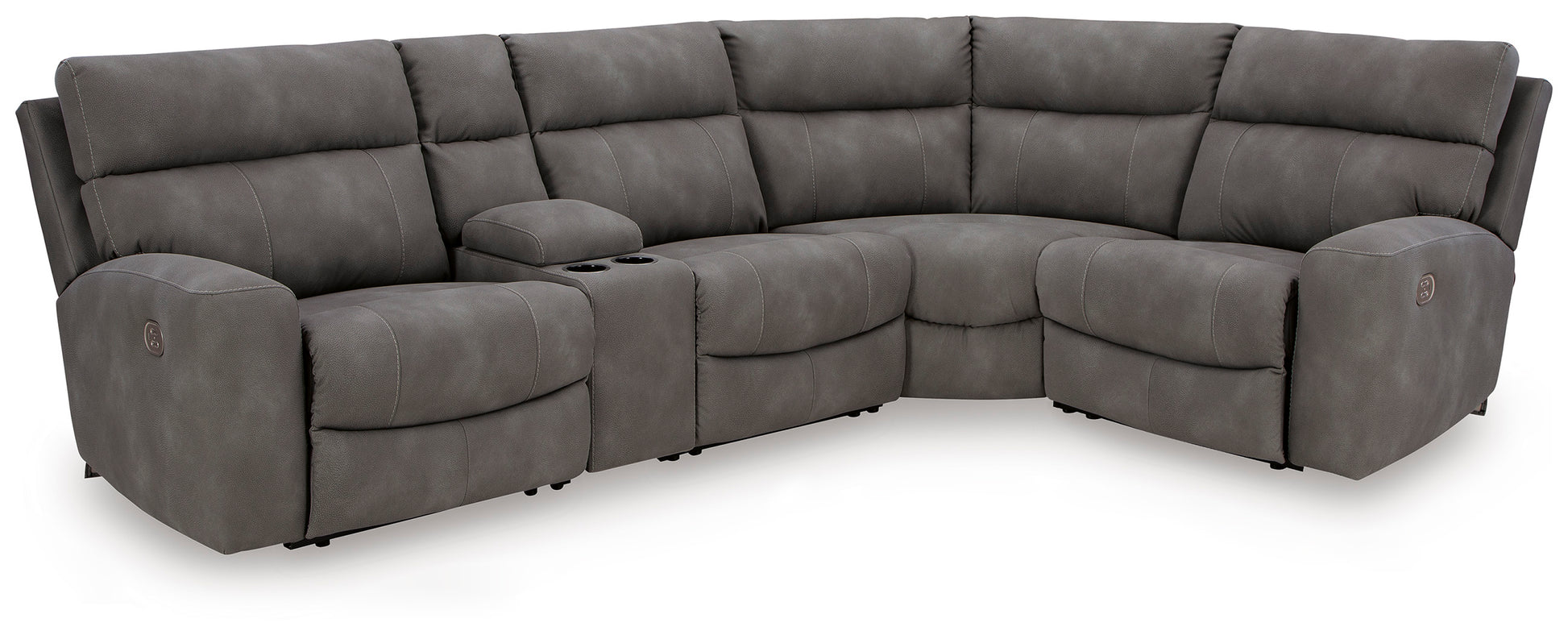 Next-Gen Durapella 5-Piece Power Reclining Console Sectional Slate