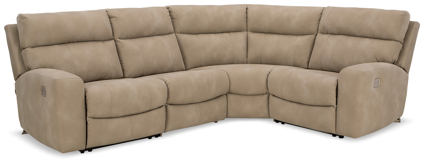 Next-Gen Durapella 4-Piece Power Reclining Sectional Sand
