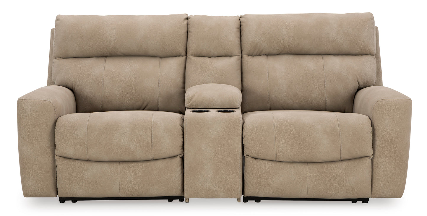 Next-Gen DuraPella 3-Piece Power Reclining Sectional Loveseat with Console