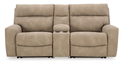 Next-Gen DuraPella 3-Piece Power Reclining Sectional Loveseat with Console