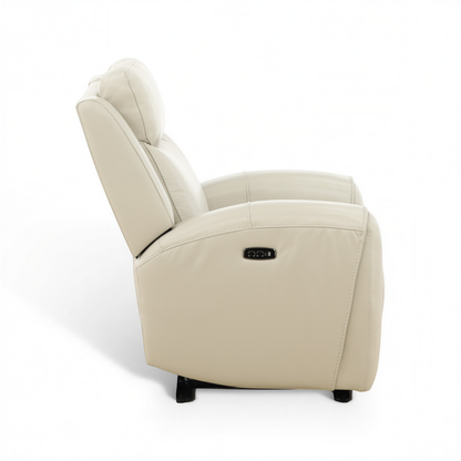 Lawrence Leather Power Recliner with Adjustable Headrest