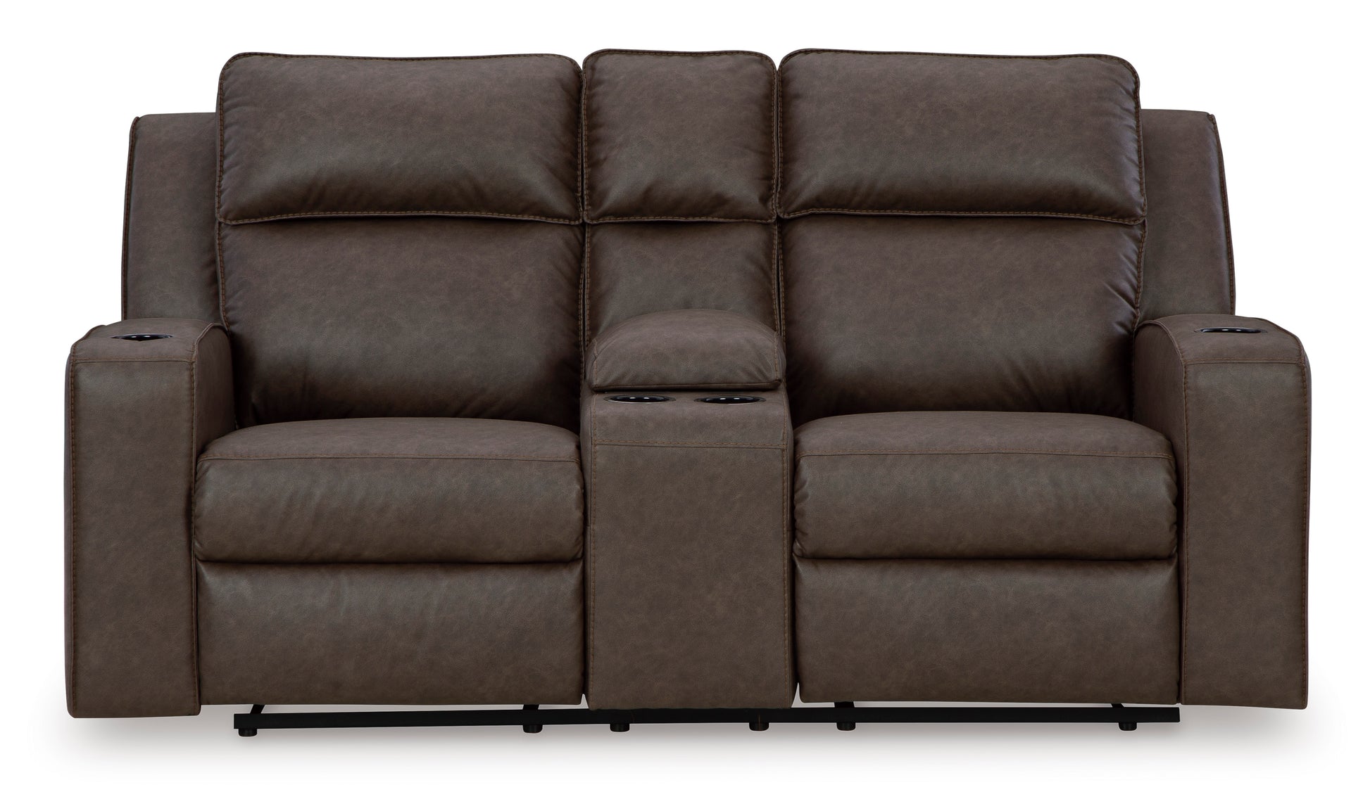 Lavenhorne Reclining Loveseat with Console Umber