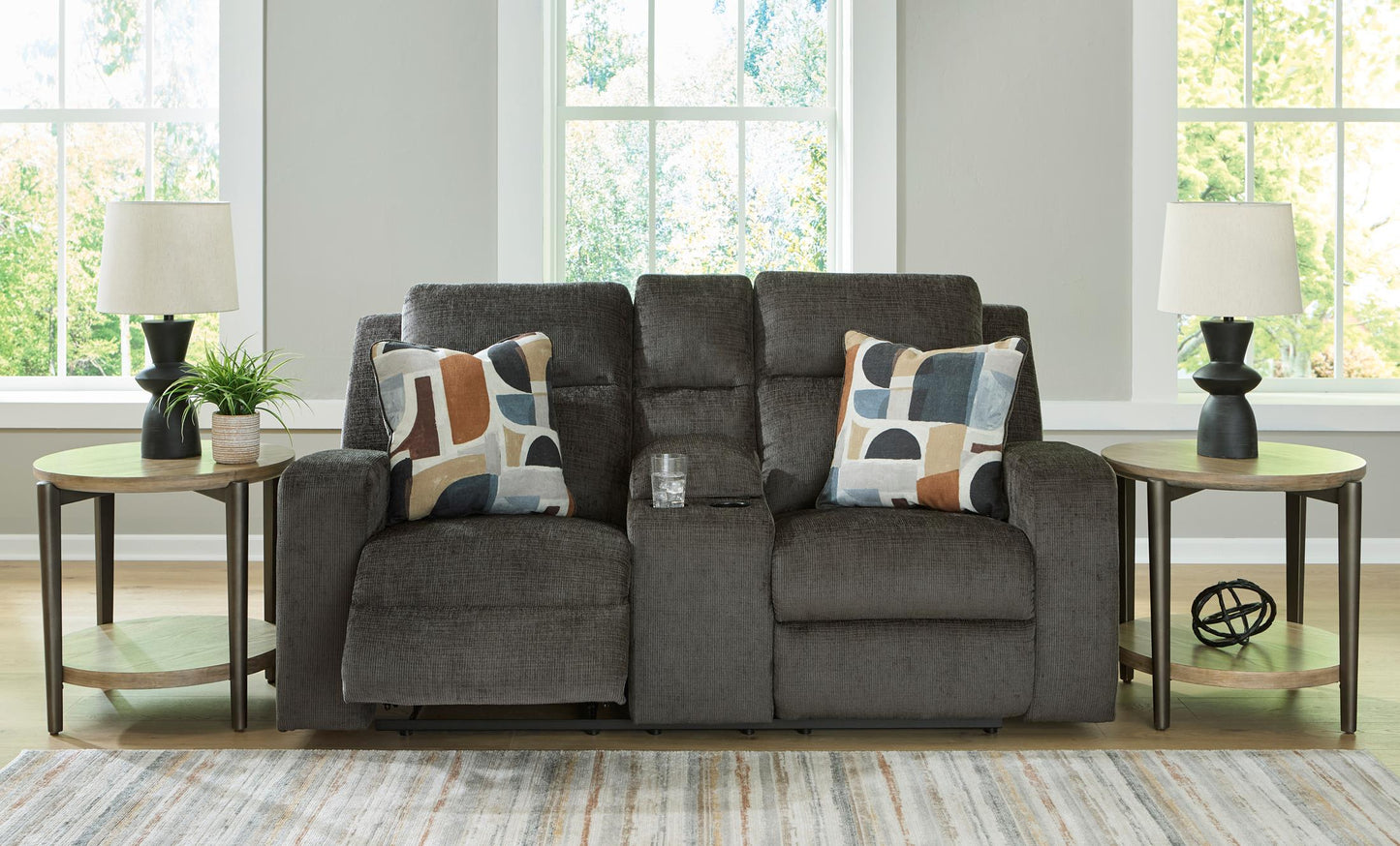 Kanlow Reclining Console Loveseat